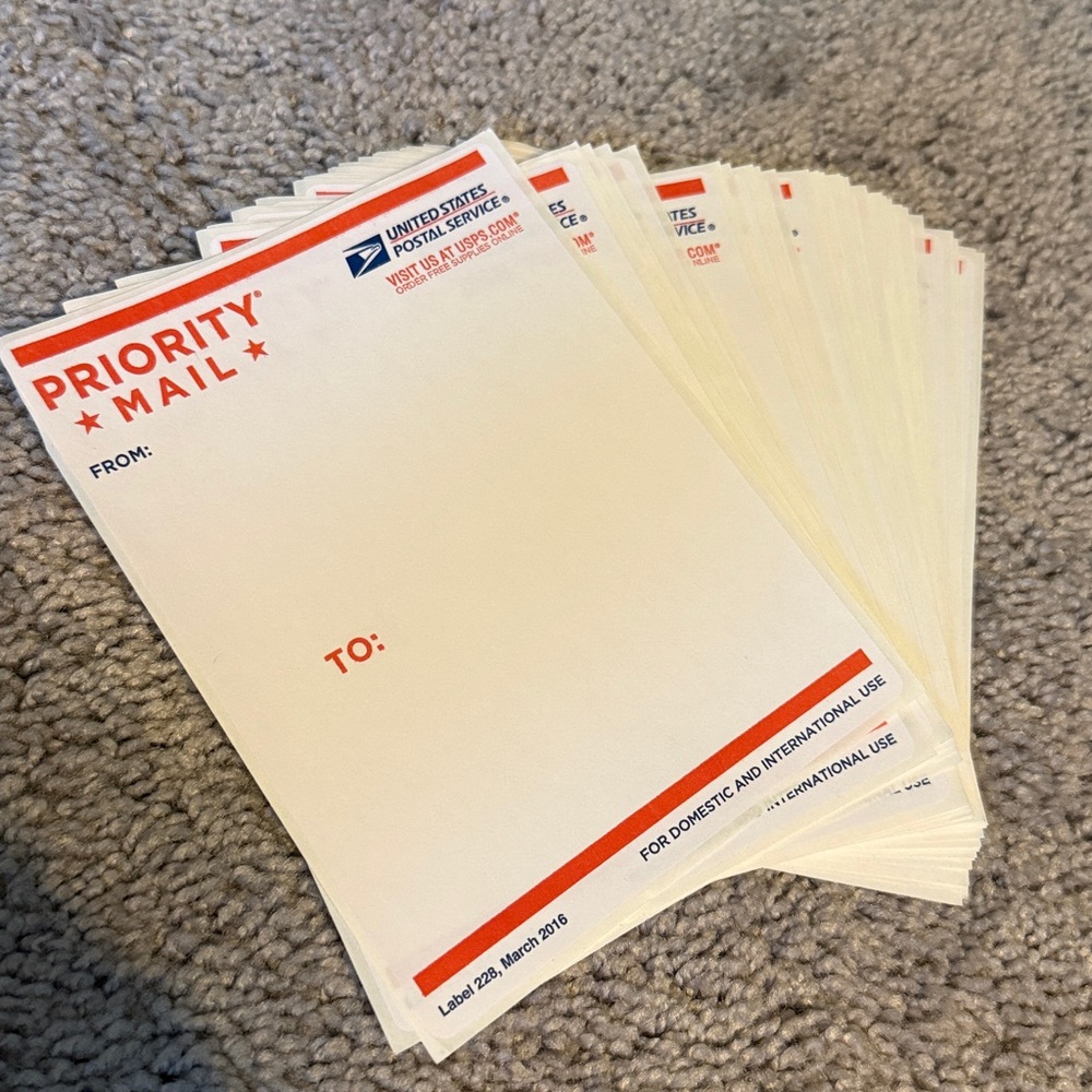 USPS Priority Mail Sticker Shipping Labels